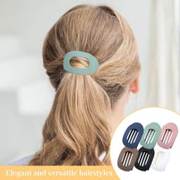 Platte Haarklemmen - Haarspelden Dames - Dagelijkse Haarstyling - Stabiele Klemkracht - 6 stuks - Zwart — thumbnail 4