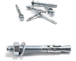 Boutankers M8 - Betonankers zwaar - Robuuste bevestiging - Koolstofstaal 10.9 - M8 x 70 mm - Zilver