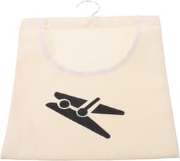 Wasknijper Organizer Tas - Opberger Kledingknijpers - Kleding Sorteren - Met Ophanghaken - 35.7 x 26.1 cm - Beige — thumbnail 1