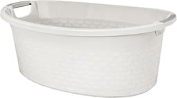 Ovale Wasmand met Handvatten 60 Liter in Wit — thumbnail 1