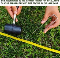 30 Haringen en Sluitringen Set voor Mulchen en Tuin - Verzinkt Staal - Drainage - Onkruiddoek - 15 cm - U-vorm - Zware Toepassingen — thumbnail 3