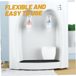 Lekbak Siliconen - Waterdispenser Bakje - Koelkast Keuken - Antislip Ontwerp - 20.5x8.5cm - Zwart — thumbnail 4