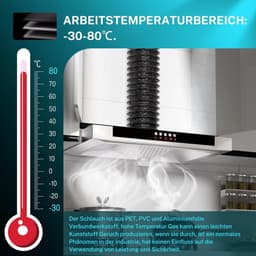 100mm Afvoerslang - 6m Flexibel PVC Aluminium Geluidsgeïsoleerd - Ventilatieslang voor Droger, Mobiele Airco, Groeitent - Zwart - 1 Stuk — thumbnail 4