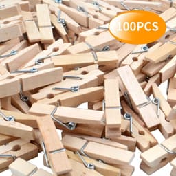 100x Kleine Houten Knijpers voor Knutselen, Foto's en Decoratie (3,5 cm) — thumbnail 2
