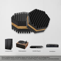 Anti-Vibratie Pads - Luidspreker Voetjes - Geluidsverbetering - Drievoudige Constructie - 4 stuks - Zwart — thumbnail 4