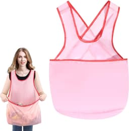 Grote waszak voor praktisch kleding drogen - Wasdroger opknoping werktas met mesh zakken - Roze - Eén maat — thumbnail 1