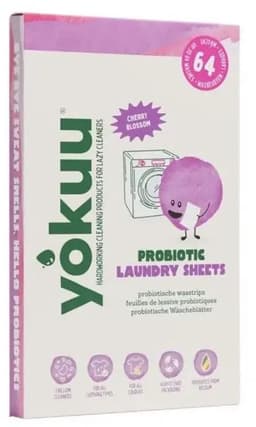 YOKUU Probiotische Wasstrips - 64 Wasbeurten - Kersenbloesem Geur - Ecologisch Wasmiddel - Reis Wasmiddel - Ultra Geconcentreerd en Voorgedoseerd - Ecologisch Wasproduct — thumbnail 1