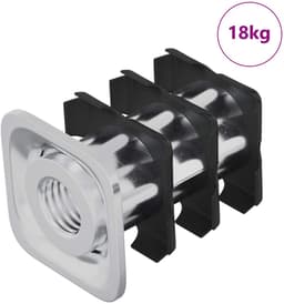 vidaXL - Draadbuis - Insert - 1818 - st - Zwart - en - Zilver - 15,8 - x - 15,8 - x - 22,5 - mm — thumbnail 1