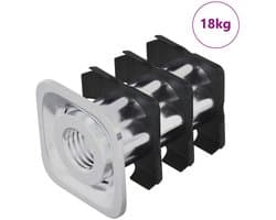 vidaXL - Draadbuis - Insert - 1818 - pcs - Zwart - en - Zilver - 15,8 - x - 15,8 - x - 22,5 - mm — afbeelding 1