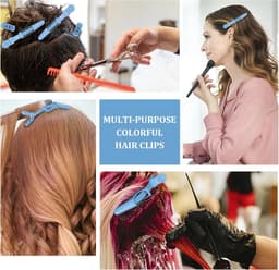 12x Grote Blauwe Krokodillenklemmen voor Haar: Kappersclips voor Styling & Knippen — thumbnail 3