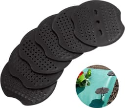 Bufferschijven voor grondankers - set van 200 stuks - kunststof onderlegschijven voor stabiliteit - geschikt voor boerderij, matten, netten, hekken, grasmat en tent — thumbnail 1