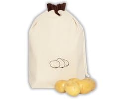 Praktische Groentenzak van Katoen voor Aardappelen – Bescherming tegen Licht en Ontkieming, 36 x 37 cm