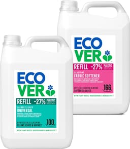 Ecover - Vloeibaar Wasmiddel Universal & Wasverzachter - Bundel 10 L - Plantaardig & Biologisch afbreekbaar - Krachtige reiniging bij 20°C — thumbnail 1