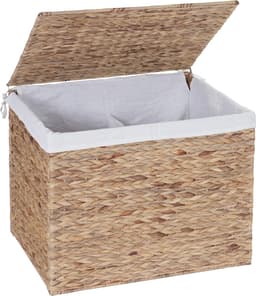 Wasmand MCW-C27, wasverzamelaar wassorteerkist, 2 vakken waterhyacint 50x60x43cm 129l — thumbnail 1