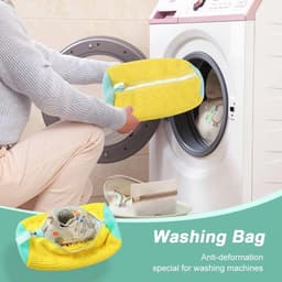 Schoenwaszak - 2 stuks, Herbruikbaar Wasnet voor Schoenen met Ritssluiting - Ideaal voor Machinewas — thumbnail 3