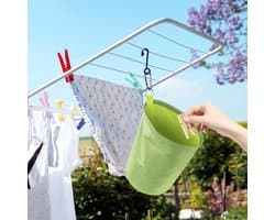 Stunq® Kledingpinzakje met Ophanghaak, Waterdichte Kledingpinzak voor 150-200 Kledingpinnen