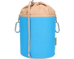 Stunq® Wasknijpertas Canvas Stof met 2 Karabijnhaken voor 200 wasknijpers, Extra Groot en Stevig, Blauw Zand