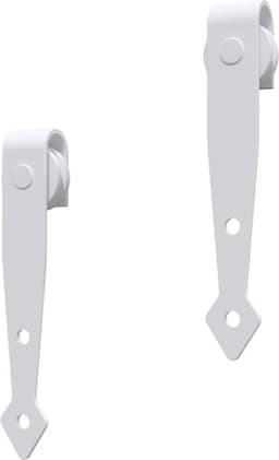 vidaXL - Ophangset - voor - minischuifdeur - 152 - cm - koolstofstaal - wit — thumbnail 4
