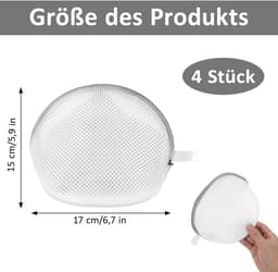 Dailygoods - Wasnet voor BH's - Set van 4 Zachte Waszakken — thumbnail 2