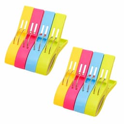 Dailygoods - 8 Stuks Grote Kledingdroogclips - Perfect voor Wasgoed en Strandhanddoeken — thumbnail 1