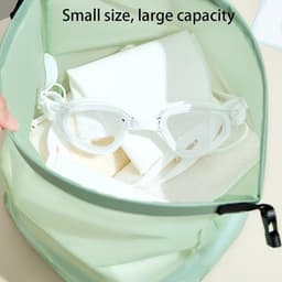 Draagbare Waszak - Opvouwbare Tas - Vochtige Kleding Opbergen - Waterdicht Ontwerp - 25x0.5x30 cm - Zwart — thumbnail 3