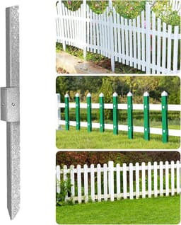 Aardanker Hekpaal - Stalen Versterker - Omheining Repareren - Slijtvast Zinklegering - 42x10 cm - Enkele attribuut — thumbnail 5