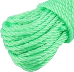 Nylon Waslijn - Kledinglijn Touw - Buiten Droge Was - Op Lengte Te Knippen - 20 meter - Groen — thumbnail 2