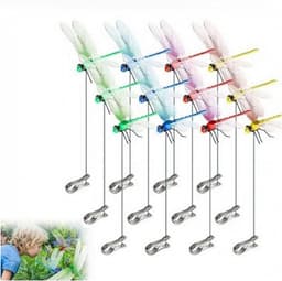 NatureMan Dragonfly Clips, 12 Pieces, 3D Simulation Dragonfly Pole for Outdoor Indoor Fake Plastic Dragonfly for - ShopVlot — thumbnail 1