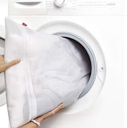 Wasnetjes met ritssluiting - Wit - 50 x 70 cm - Herbruikbare Waszak Bescherming - Voor Kleding — thumbnail 2