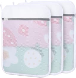Wasnetjes met ritssluiting - Wit - 50 x 60 cm - Duurzaam honingraat mesh materiaal - Voor delicate kleding — thumbnail 1