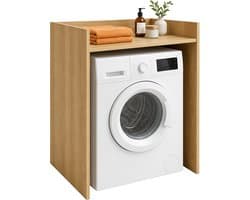 Wasmachinekast - lichtbruin - 66x97x61 cm - met opbergruimte