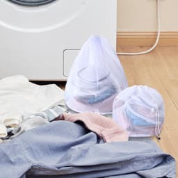 Waszakken met trekkoord voor wasmachinetassen voor wasmachines, delicate waszakken, herbruikbare netto waszak voor delicate kleding, sokken, beha, ondergoed, 2 kleine (30 x 40 cm), 1 groot (50 — thumbnail 1