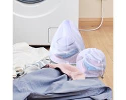 Waszakken met trekkoord voor wasmachinetassen voor wasmachines, delicate waszakken, herbruikbare netto waszak voor delicate kleding, sokken, beha, ondergoed, 2 kleine (30 x 40 cm), 1 groot (50