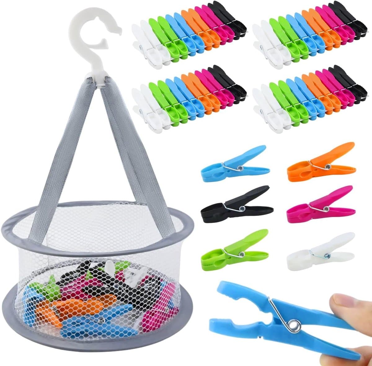 wasknijpers met mand — afbeelding 1