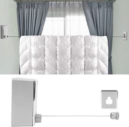 Dailygoods- Waslijn Uittrekbaar 4,2 Meter - Wanddroogrek - Roestvrij Staal - Modern Design - Max. Belasting 20 kg - Geschikt voor Binnen/Buiten - Wasrek — thumbnail 4