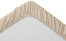 home Collection Hoeslaken, 90 x 200 x 33 cm, microvezel, geborsteld polyester, beige — thumbnail 4