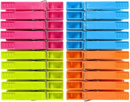 com-four® 120x wasknijpers voordeelset, kleurrijke clips in trendkleuren voor waslijn en rek, geschikt voor binnen en buiten (120 stuks - diverse kleuren) — thumbnail 3