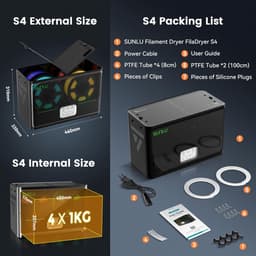3D Printer Filament Droger - Filament Droogkast - Printkwaliteit Verbeteren - Capaciteit 4 Spoelen — thumbnail 4