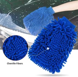 Car Wash Mitt, 4 Pcs, Dubbelzijdige Microfiber Wash Handschoenen, Microvezel Noodle Doeken voor Auto Reiniging & Huishouden Reiniging (Willekeurige Kleur) — thumbnail 4