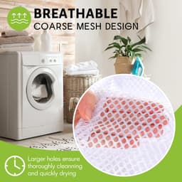 Mesh waszakken, opbergzakken, drielaagse wasmachinetas met trekkoord gesloten ontwerp voor ondergoed, sock, babydoeken, reizen, delicates — thumbnail 2