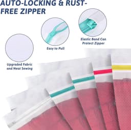 5 stuks wasnet voor wasmachine, waszak met ritssluiting, laundry bag voor gevoelige jassen, blouse, schoenen, beha, sokken, babykleding enz. (5 stuks) — thumbnail 4