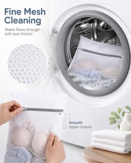SnelShoppen - Waszakken 3 Stuks, Wasmachine Covers met Rits 30 x 40 cm, Delicate Waszakken voor Sokken, Bh's, Mesh Pockets, Anti-Pilling en Anti-Defor — thumbnail 4