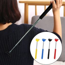 SnelShoppen - Pack van 4 Uittrekbare Rugkrabbers - Uittrekbaar van 20 cm tot 68 cm - Geschikt voor Mensen met Stijve Gewrichten - RVS - Zwart, Blauw, — thumbnail 3