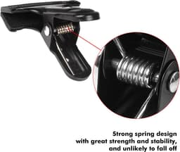SnelShoppen - 8 Stuks Spring Clips Fotografie Achtergrond, Robuuste metalen klemmen met rubberen beschermhoes, Non-slip clips voor achtergronddrager, — thumbnail 2
