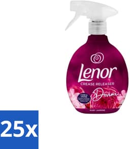25 x Lenor – Crease Releaser Spray – Divine Ruby Jasmine – Kreukverwijderaar & Textielverfrisser – 500 ml - Voordeelverpakking - 25 stuks — thumbnail 1