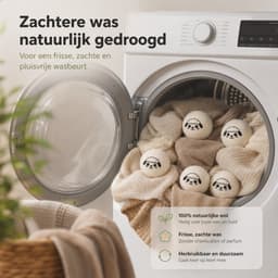 Boncy® Drogerballen - 6 Stuks XXL Droogballen voor Wasdrogers - 100% Schapenwol Wasdrogerballen Inclusief Lavendel Olie - Energiebesparend & Duurzaam Cadeau - Wasballen voor Wasdroger Droogtrommel - Dryer Balls Wol Droger Ballen - Wasbol Wasbollen — thumbnail 4