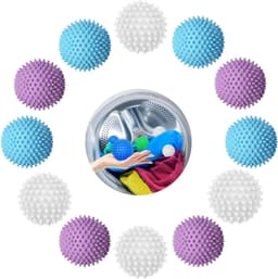 Thijox - 12 Stuks Drogerballen, Herbruikbare Wasballen voor Wasmachine en Droger, Pluizige Was Verminderen, Donsjacks en Kleding Scheiden, Milieuvrien — thumbnail 1