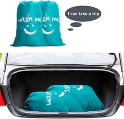 SnelShoppen - Pack van 2 Vouwbare Waszakken 120 Liter - Grote Opbergzak voor Vuilwas - Lichtgewicht en Waterdicht - Ideaal voor Thuis, Reizen en Kampe — thumbnail 4