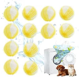 SnelShoppen - 8 stuks herbruikbare dierenhaarverwijderaar wasmachine, pluisballen voor effectief verwijderen van huisdierhaar, ultrafijne vezels, veil — thumbnail 1