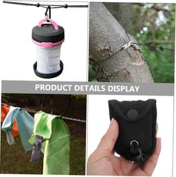 Reis Waslijn - Kampeer Touw - Buiten Kleding Drogen - Met Antislip Kralen - 3.5m - Zwart — thumbnail 3